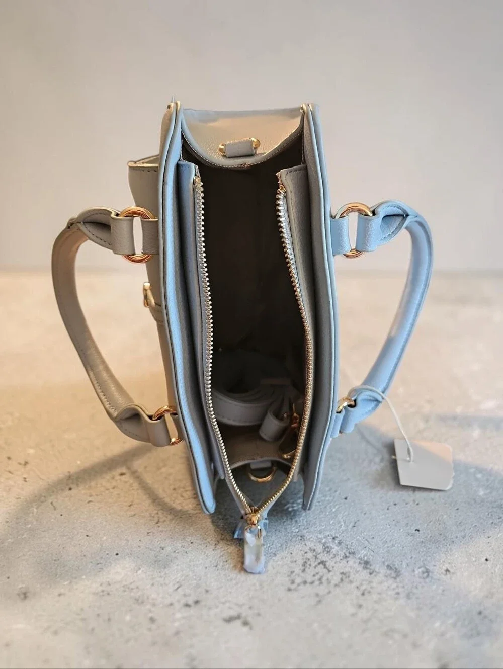 G&G Nwt Light Blue Structured Top-Handle Bag